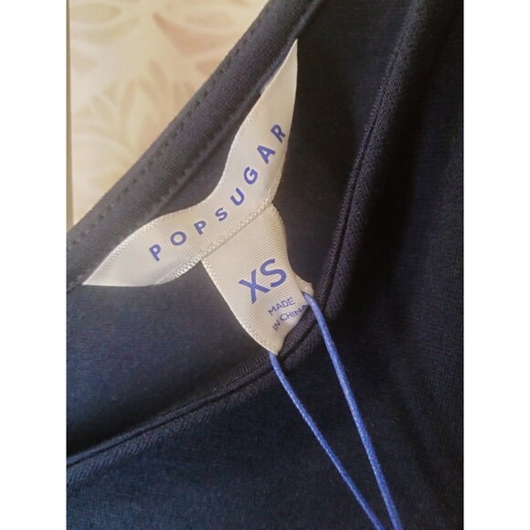 New Womens Jumpsuit X-Small Navy Straight Leg Rayon Sleeveless - Picture 2 of 8